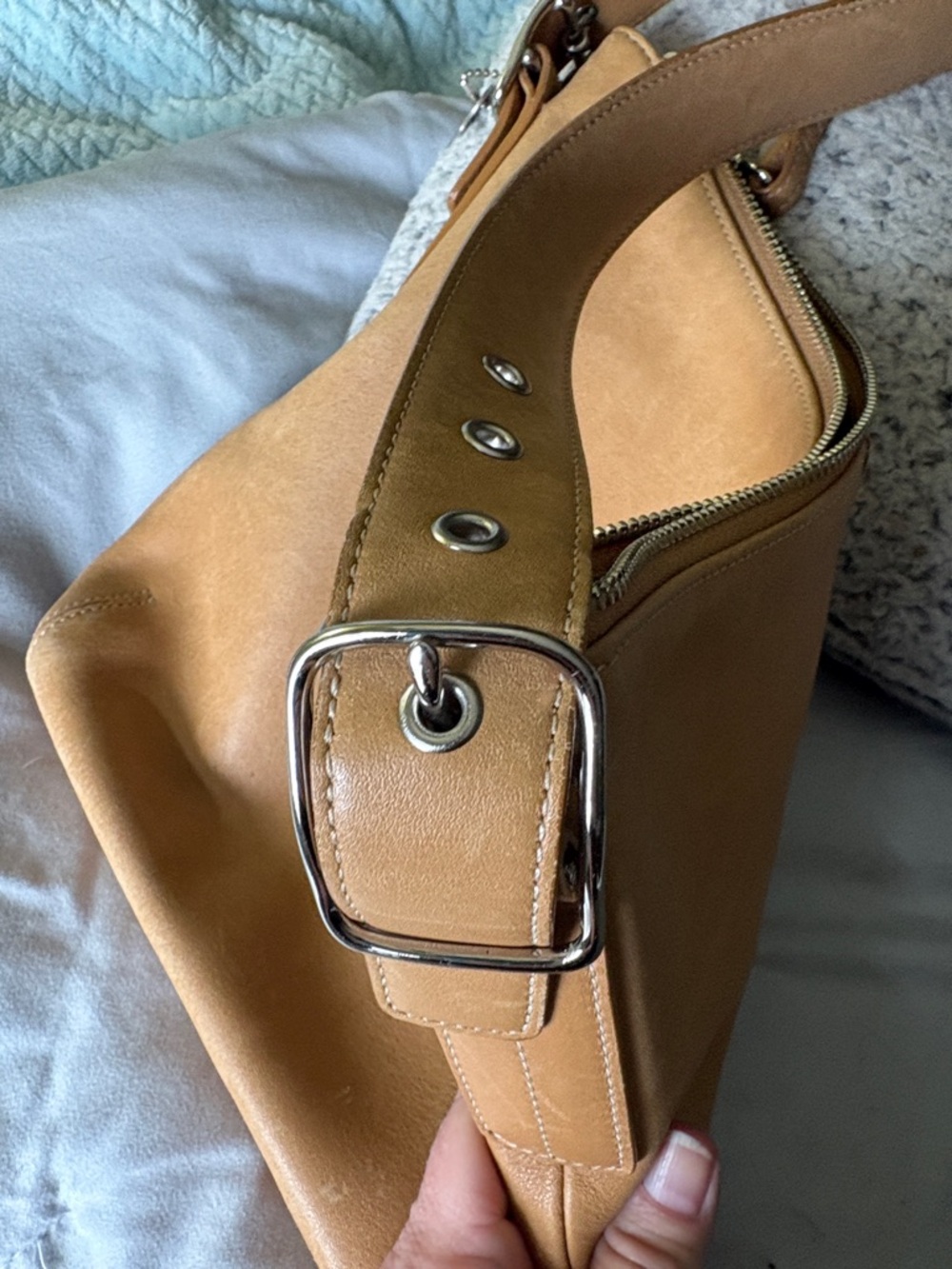 Coach Tan Leather Crossbody Bag - Picture 2 of 5